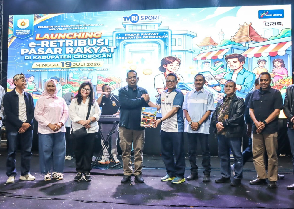 Dari Satu Pasar ke Tujuh Pasar, Pemkab Grobogan dan Bank Jateng Percepat Digitalisasi Retribusi