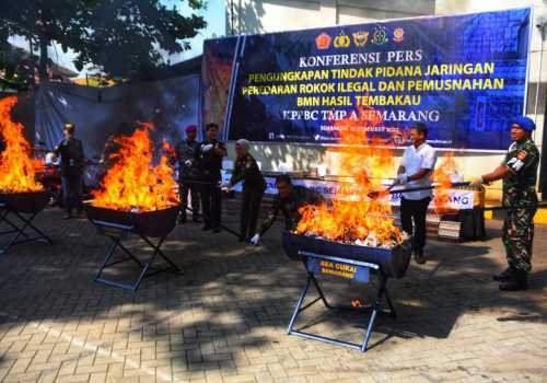 Bea Cukai Semarang Musnahkan 600 Ribuan Rokok Ilegal, Rugikan Negara Rp 500 Jutaan