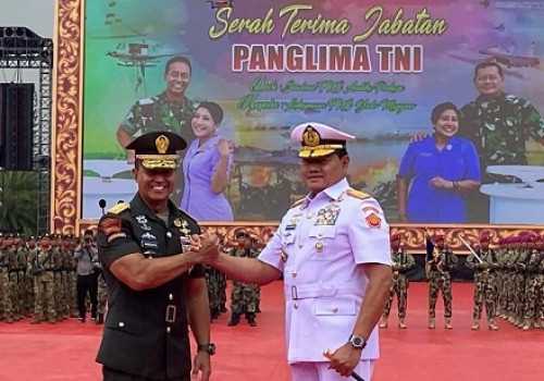 Jenderal Andika Perkasa Resmi Serahkan Jabatan Panglima TNI ke Laksamana Yudo Margono