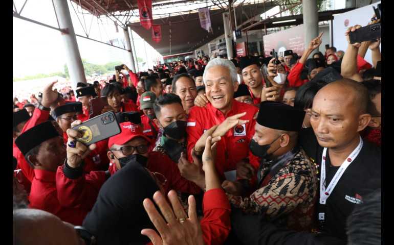 Dukungan, Teriakan Menggema Kader PDIP Ganjar Jadi Presiden