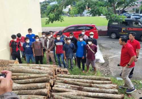 Akhirnya, Polrestabes Semarang Berhasil Tangkap 15 Pelaku Pembalakan Liar Waduk Jatibarang