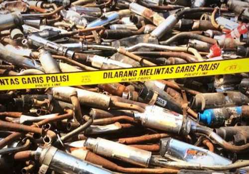 Ratusan Ribu Knalpot Brong, Berhasil di Sita Polda Jateng