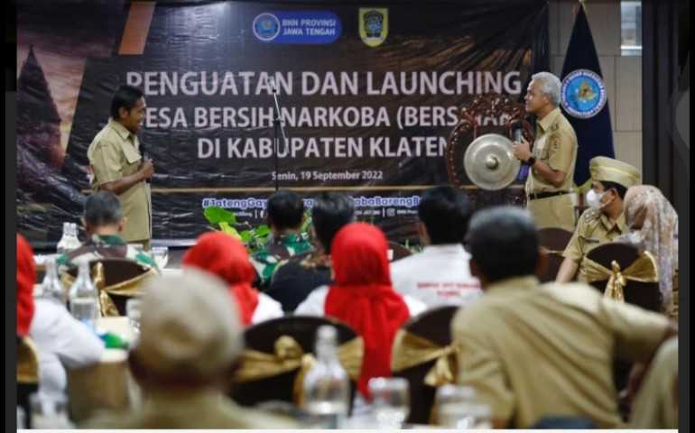 Ganjar Pranowo launching Program Desa Bersih Narkoba, Demi Menciptakan Lingkungan yang Aman