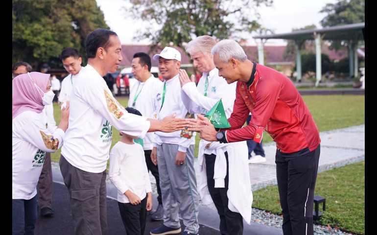 Sambut Satu Abad NU, Ganjar, Puan dan Jokowi Berada di Barisan Depan