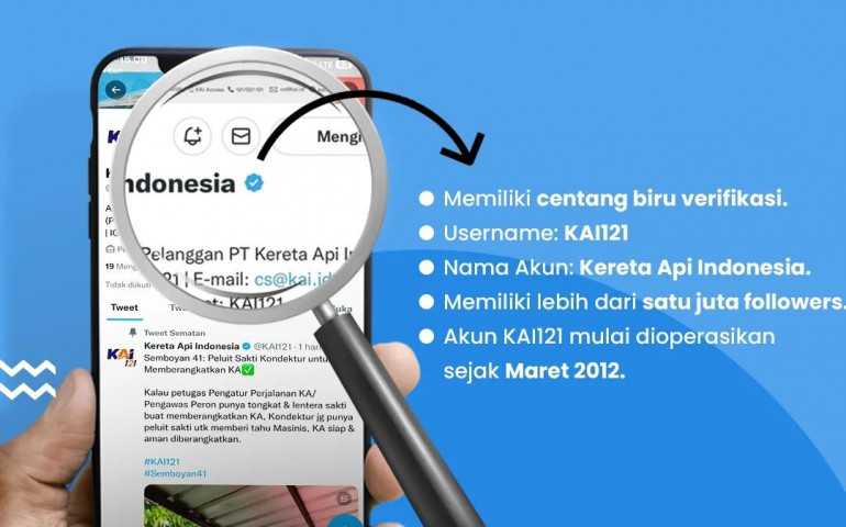 Akun Twitter KAI Palsu, Berikut Ciri-ciri Akum Resminya
