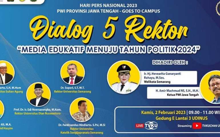Dialog Lima Rektor Awali Peringatan HPN 2023, Cek Tanggalnya