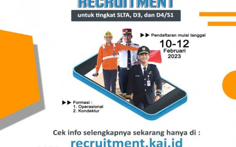 Kabar Baik untuk Pencari Kerja, KAI Buka Lowongan Kerja, Yuk Daftar!