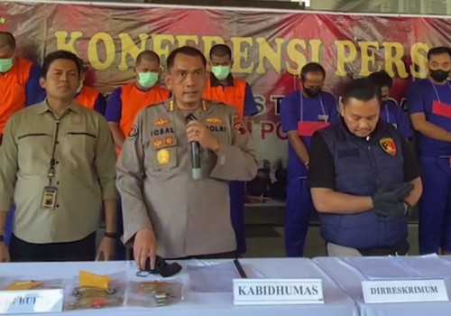 Polda Jateng Berhasil Amankan Komplotan Pencuri Mobil Driver Online Bersenjata Tajam