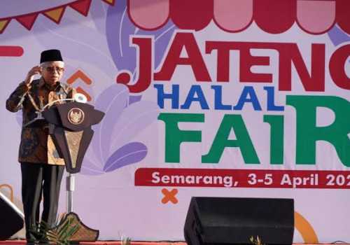 Resmikan Jateng Halal Fair, Wapres Maruf: Tingkatkan Kesadaran Halal dalam Pengembangan Produk