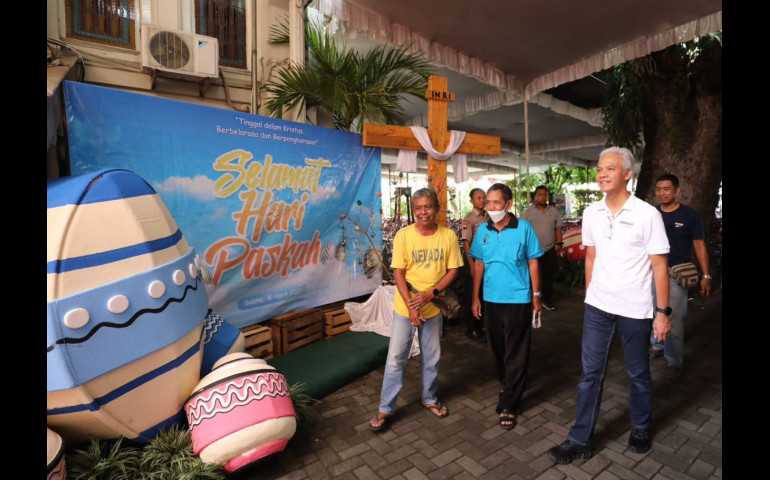 Persiapan Misa Paskah di Gereja Santo Antonius Solo, Prediksi 4000 Jemaah Akan Laksanakan Ibadah