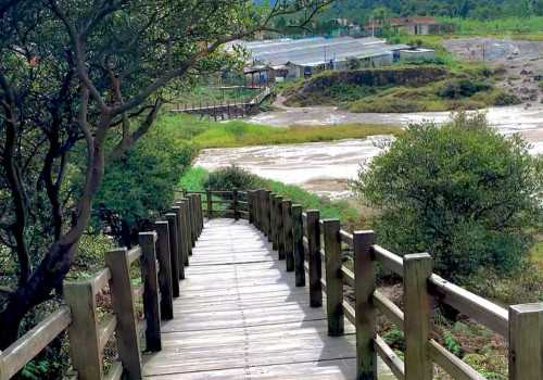 Sensasi Berjalan di Atas Jembatan, Wisata Kawah Sikidang Dieng Banjarnegara