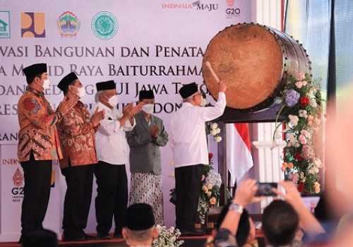 Resmikan Renovasi Masjid Baiturrahman, Wapres Berharap Bisa Jadi Pusat Pembinaan Masyarakat