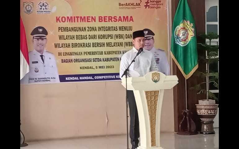 Bupati Dico M. Ganinduto Berkomitmen Pemerintah Kabupaten Kendal Bebas dari Korupsi
