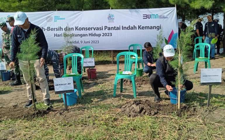 Peringati Hari Lingkungan Hidup 2023, PLN UIP JBT Salurkan bantuan 10.000 Pohon ke Pantai Indah Kemangi Kendal