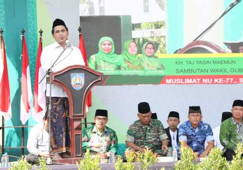 Hadiri Harlah ke-77 Muslimat NU, Taj Yasin Minta Muslimat Jadi Pemersatu Umat