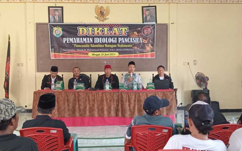 Tanamkan Jiwa NKRI, Ormas Kelabang Hitam Kendal Gelar Diklat Pemahaman Idiologi Pancasila