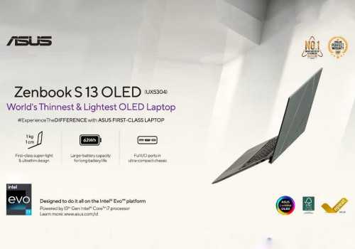 Zenbook S13 OLED, Laptop Ultraportabel OLED Tipis, Ringan, Stylish dan Ramah Lingkungan