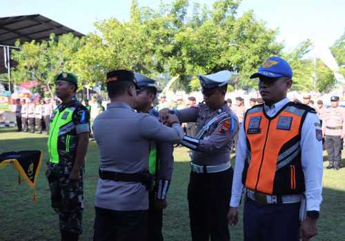 Polres Kendal Gelar Apel Operasi Patuh Candi, Kapolres Jamal : Fokus Berikan Keselamatan kepada Pengendara