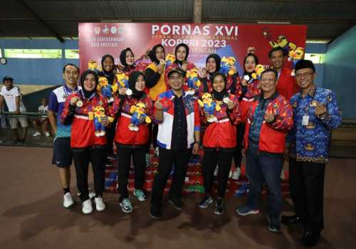 Pornas Korpri, Tenis Lapangan Putri Jateng Raih Medali Emas