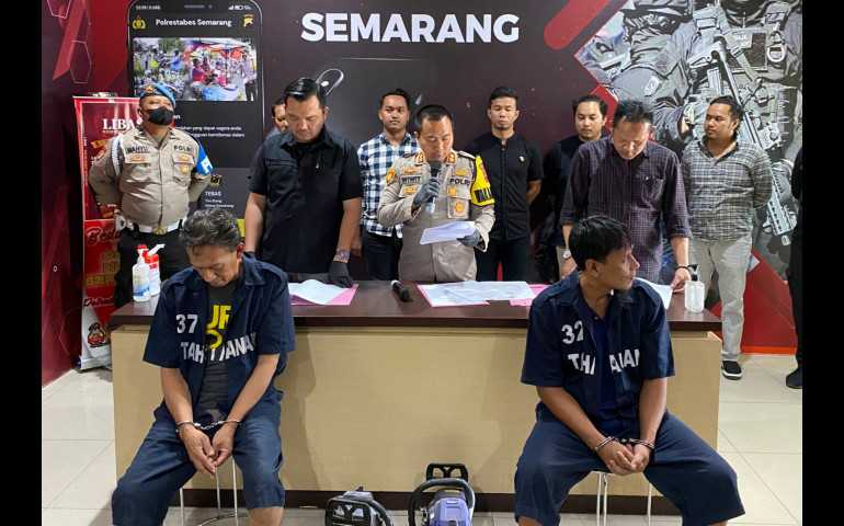 Polisi Tangkap Dua Pelaku Pembalakan Liar di Wilayah Mijen Semarang