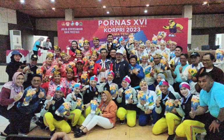 Provinsi Jawa Timur Berhasil Raih Juara Cabor Senam pada PORNAS XVI KOPRI 2023