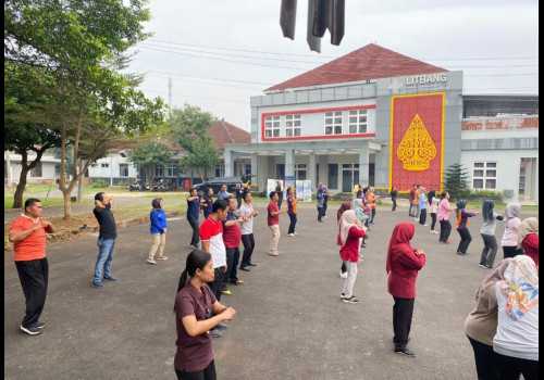 Bank Jateng Sosialisasikan Produk-produk Inovatif Terbaru dalam Senam Pagi di Jepara