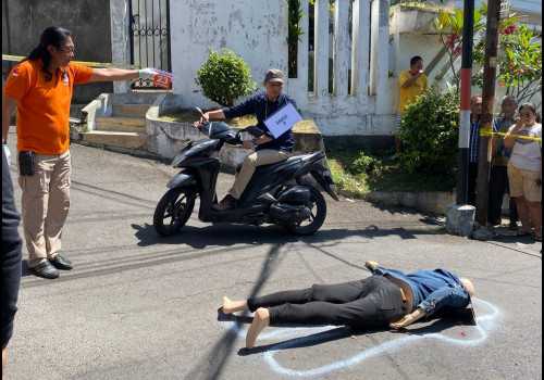 Polisi Gelar Pra Rekonstruksi Pembunuhan Driver Taxi Online di Mugas Semarang