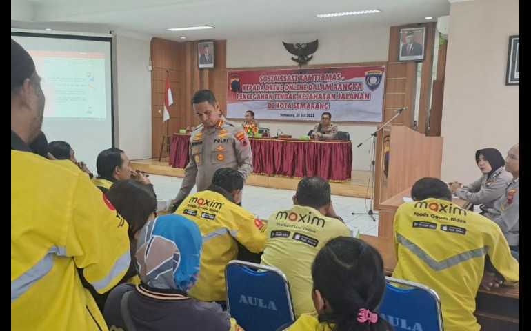 Polrestabes Semarang Bahas Konsep Keamanan dan Perlindungan Bersama Para Driver Ojol