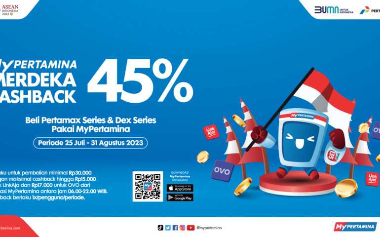 Promo Mypertamina Merdeka : Beli Pertamax dan DEX Series Dapat Cashback 45 Persen