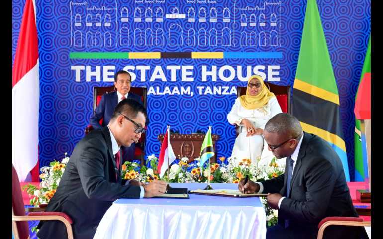 Disaksikan Presiden Jokowi, PLN Teken Kerjasama dengan TANESCO, Kembangkan Ekosistem Ketenagalistrikan di Tanzania
