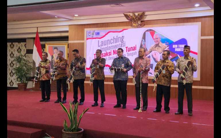 Pemprov Jateng Bersama Bank Jateng Luncurkan Implementasi Transaksi Non Tunai untuk Kemajuan Desa