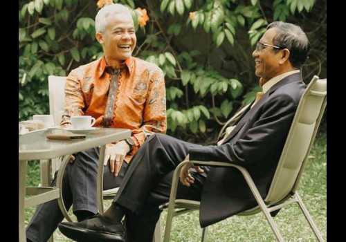 Ganjar Mahfud Ngopi Bareng, Netizen: Cocok Berpasangan di Pilpres