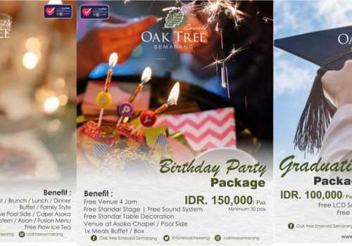 Paket Promo Birthday, Arisan dan Graduation di Hotel Oak Tree Semarang ; Tarif Mulai dari Rp 150 Ribu