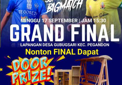 Perebutkan Banyak Door Prize, Grand Final Mekar Jati Cup : TCS Tegorejo Vs Persepa Pamriyan