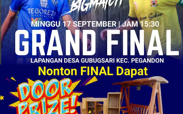 Perebutkan Banyak Door Prize, Grand Final Mekar Jati Cup : TCS Tegorejo Vs Persepa Pamriyan