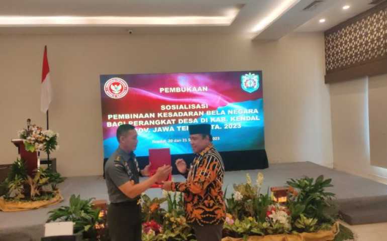 Ditjen Pothan Kemhan RI Gelar Sosialisasi Pembinaan Kesadaran Bela Negara di Kendal ; Perangkat Desa Adalah Ujung Tombak