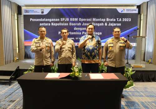 Dukung Kelancaran Pengamanan Pemilu 2024, Pertamina Supply BBM untuk Operasi Mantap Brata Polda Jateng