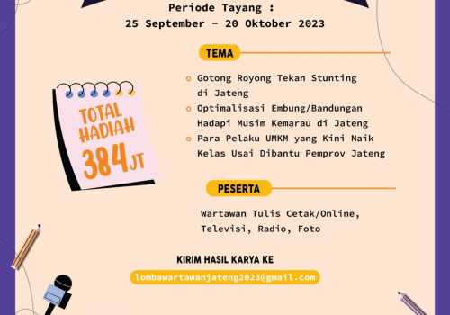 Lomba Jurnalistik Wartawan Jateng 2023 Digelar