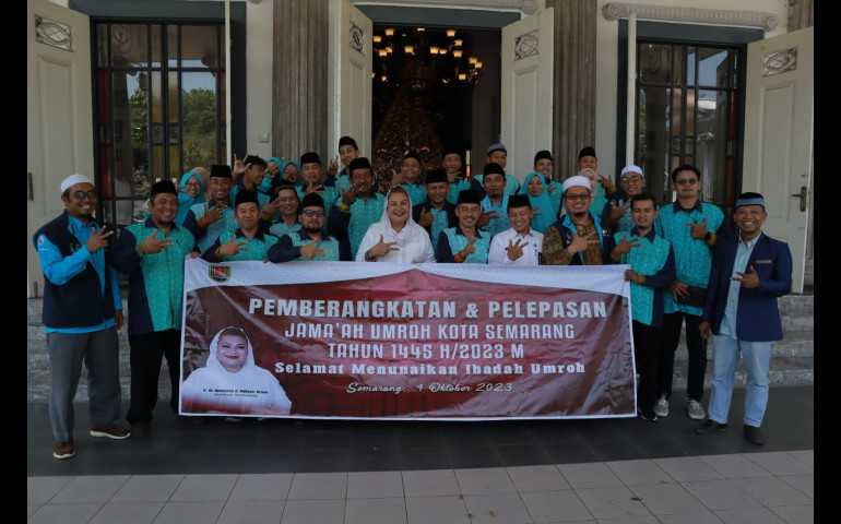 Lepas Calon Jemaah Umroh, Wali Kota Hevearita Titip Doa Agar Semarang Rukun dan Kompak 