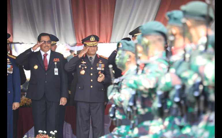 HUT TNI ke 78, Pj Gubernur Jateng : Soliditas Modal Penting Keberhasilan Pemilu-Pemilukada Aman