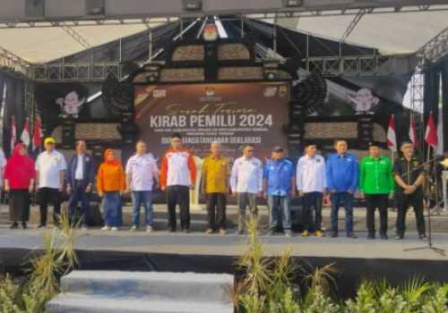 Ciptakan Demokrasi Damai, KPU Kendal Gelar Kirab Menuju Setahun Pemungutan Suara 2024