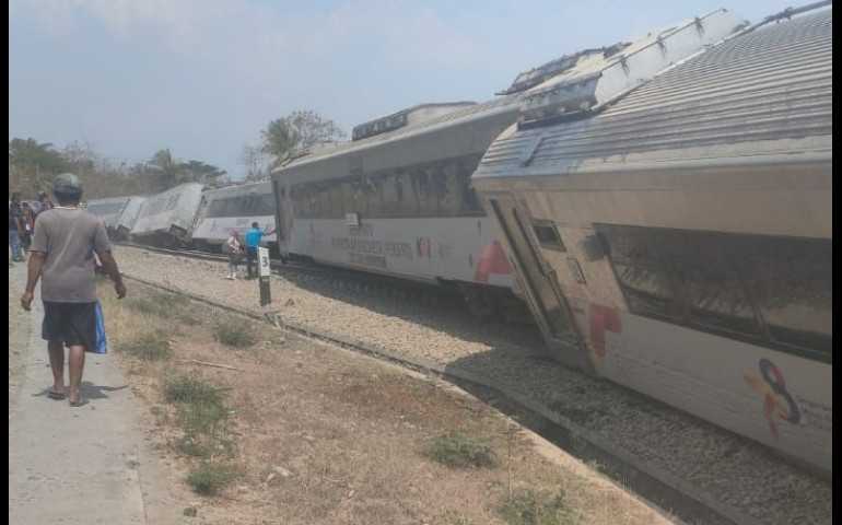Kereta Api Argo Semeru Kecelakaan di Sentolo Kulon Progo Yogyakarta