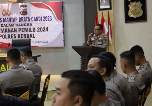 Gelar Latpra Mantap Brata Candi, Polres Kendal Siap Wujudkan Keamanan Pemilu 2024
