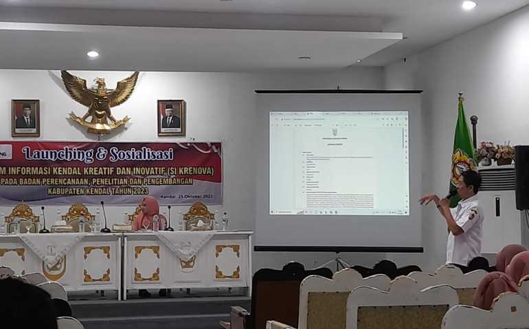 Tingkatkan Fungsi Data Termonitor, Baperlitbang Kendal Launching Aplikasi Sikrenova