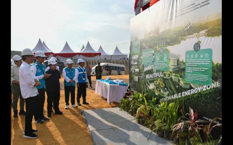 Presiden Jokowi Groundbreaking Pembangunan PLTS PLN 50 MW di IKN Nusantara, Hadirkan 100 Persen Energi Bersih