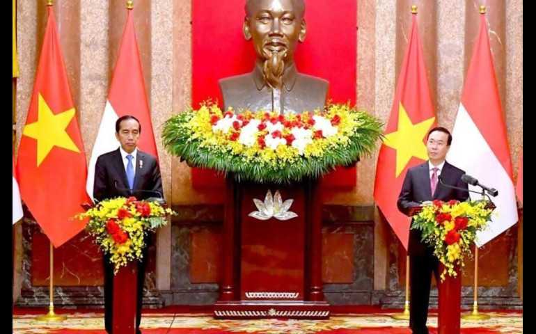Jalin Kerjasama dengan Vietnam, Presiden Jokowi Adakan Pertemuan Bilateral dengan Presiden Vietnam Vo Van Thuong