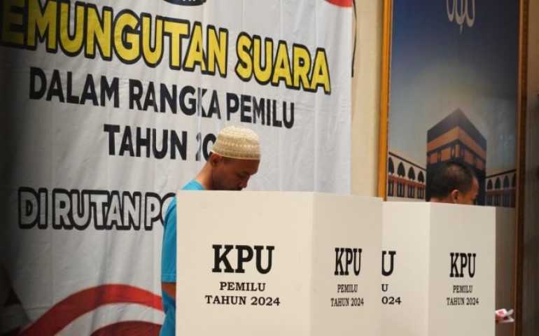 Tahanan Rutan Polda Jateng Mengikuti Jalannya Pemilu