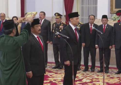 Presiden Jokowi Lantik Hadi Tjahjanto sebagai Menkopolhukam & AHY sebagai Menteri ATR