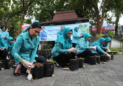 Peringati Hari Kesatuan Gerak, Tim Penggerak Pembinaan dan Kesejahteraan Keluarga Jawa Tengah Tanam Ratusan Cabai