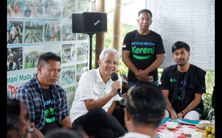 Apresiasi Puluhan Petani Muda, Ganjar: Politik Pangan Akan Menjanjikan